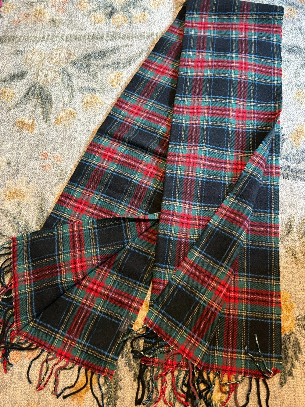 JCrew wool tartan scarf Plaid Made it Italy Italian